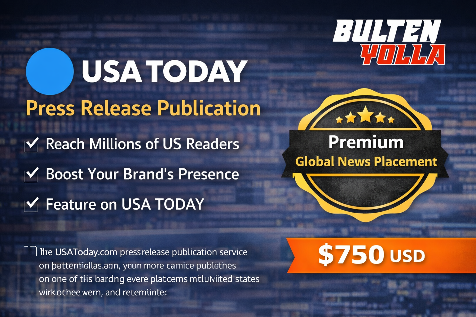 USA Today Basın Bülteni Yayınlama Hizmeti