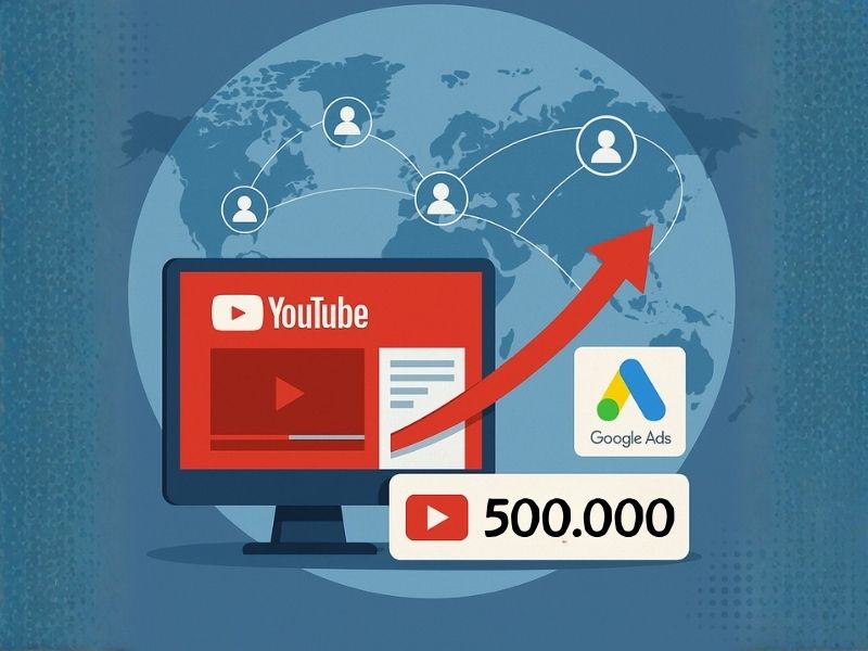 YouTube 500.000 Global İzlenme (ADS) Hizmeti