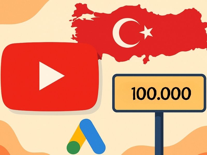 YouTube 100.000 Türk İzlenme (ADS) Hizmeti