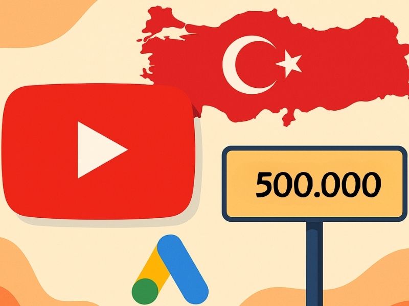 YouTube 500.000 Türk İzlenme (ADS) Hizmeti